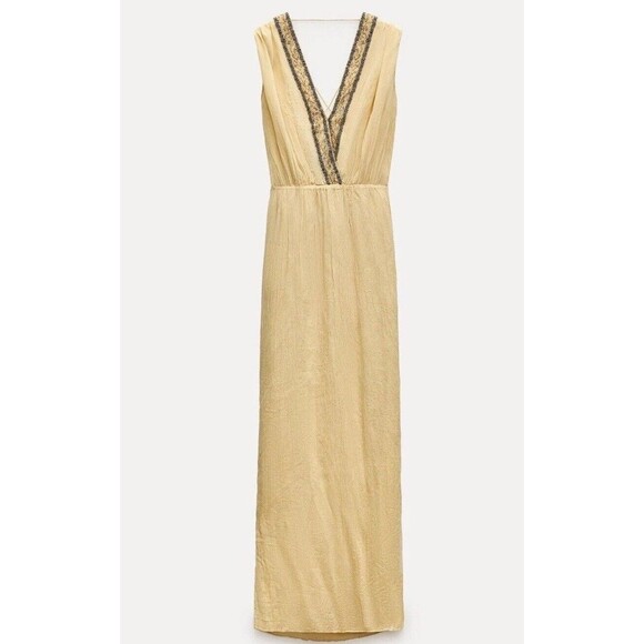 ZARA SZ SMALL ZW COLLECTION BEADED EMBROIDERY DRESS SS24 PASTEL YELLOW  7521/046 is available for purchase on au PAY Market - Imported Goods Online  Store Co.Ltd. | au PAY Market - Online Shopping Site